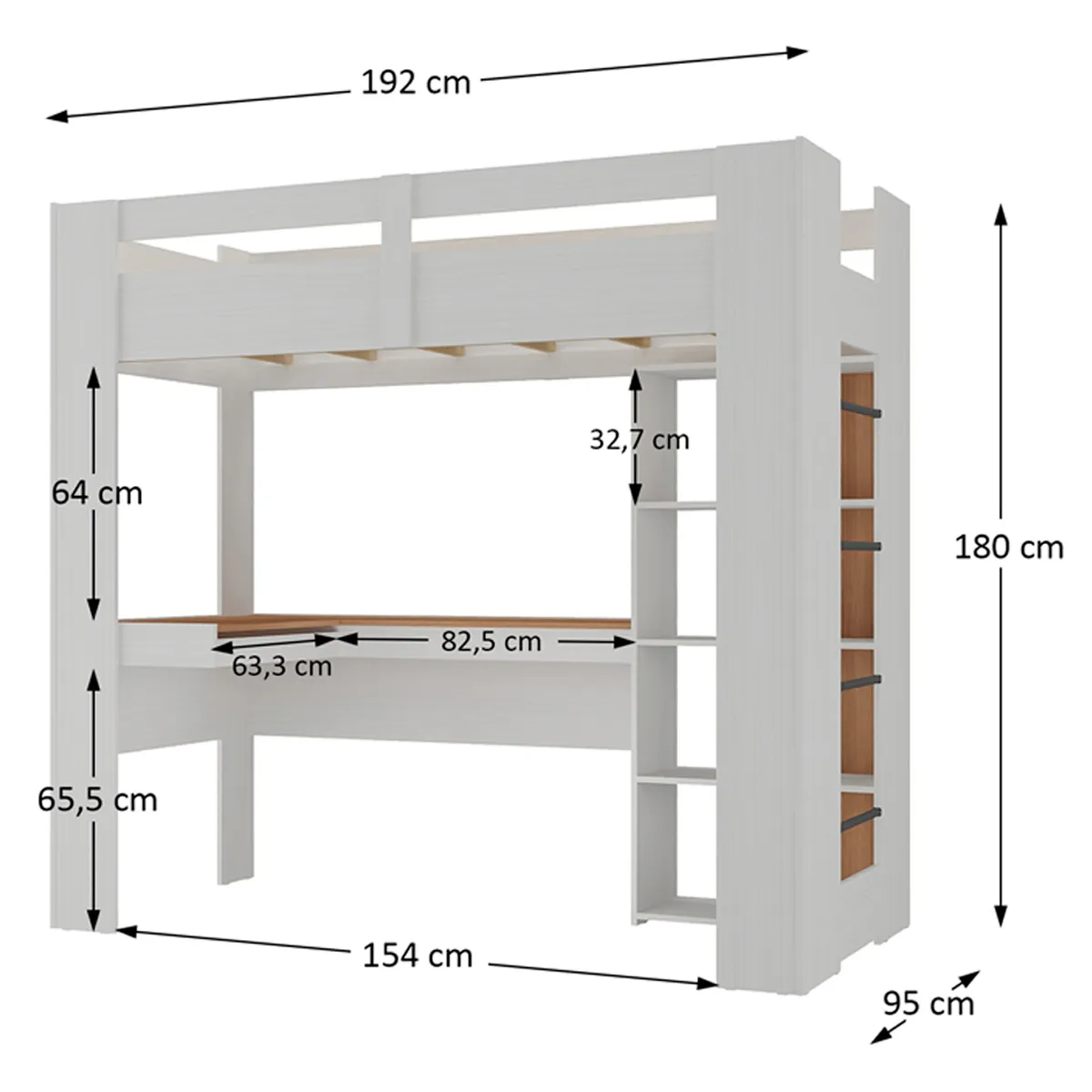 CAMA AMERICANA DI PORETTI DESIGN 1227 CON ESCRITORIO - 3