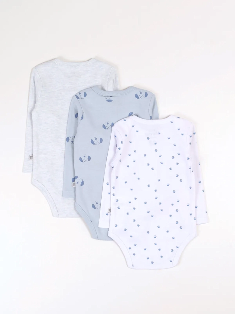 TRIPACK BODIES ALGODÓN NIÑO BABY HARVEST COLORES - 2