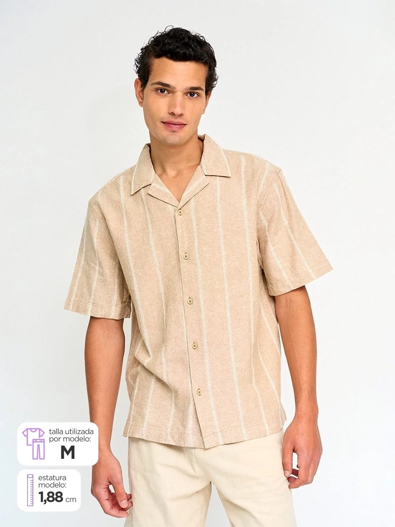 INDEX CAMISA HOMBRE INDEX LINO MANGA CORTA