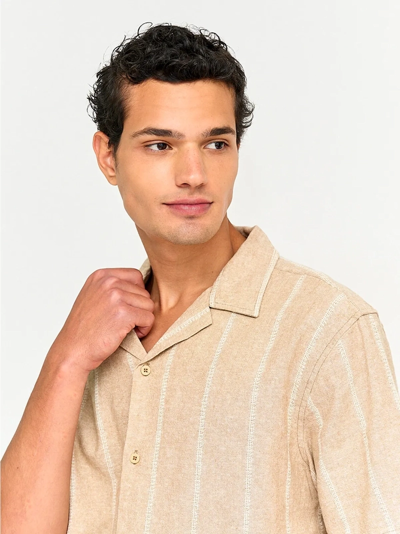 CAMISA HOMBRE INDEX LINO MANGA CORTA - 3