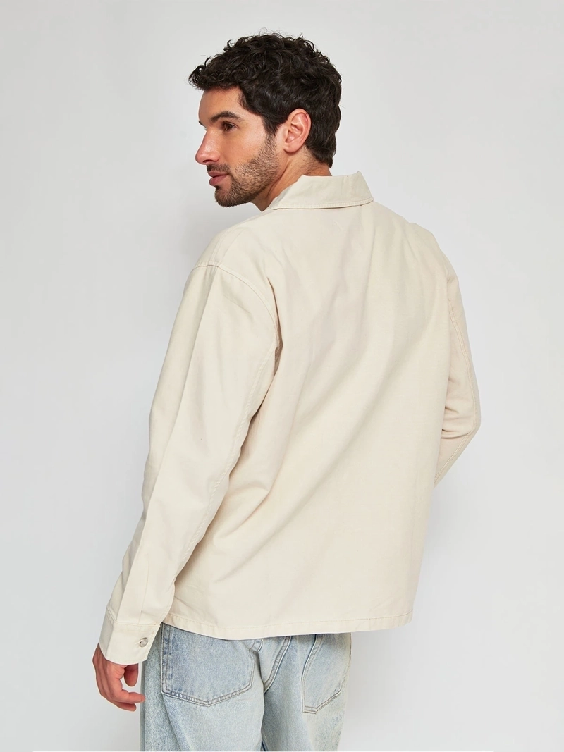 SOBRECAMISA HOMBRE INDEX ALGODÓN MANGA LARGA LAVADA - 2