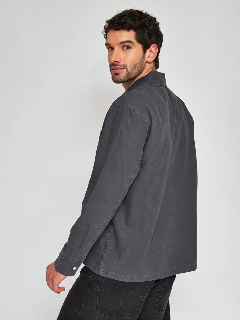 SOBRECAMISA HOMBRE INDEX ALGODÓN MANGA LARGA LAVADA - 2