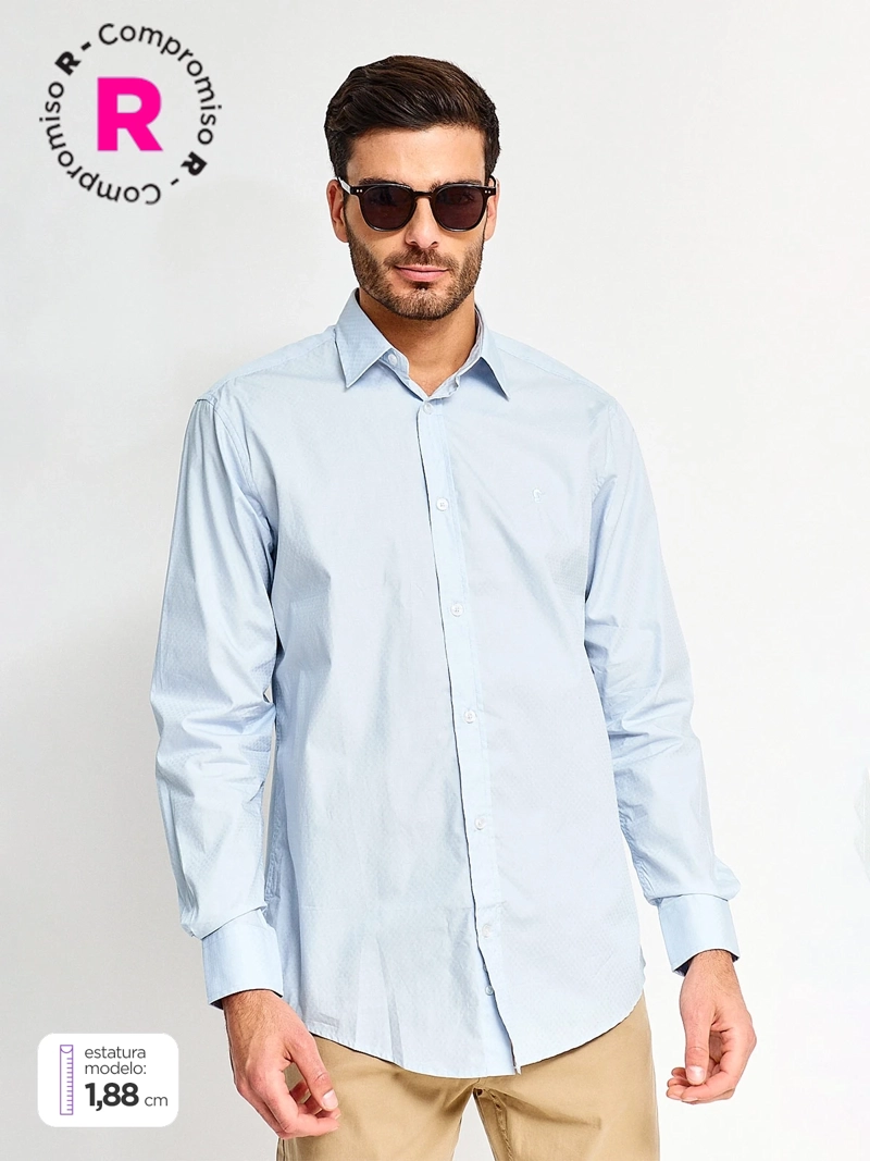 CAMISA HOMBRE KENNETH STEVENS ALGODÓN MANGA LARGA TEXTURA