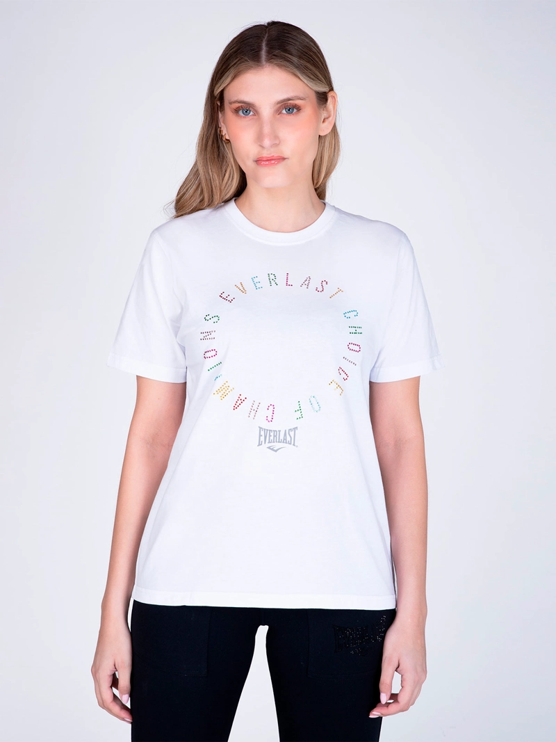 POLERA MANGA CORTA MUJER EVERLAST DRAGO - 1