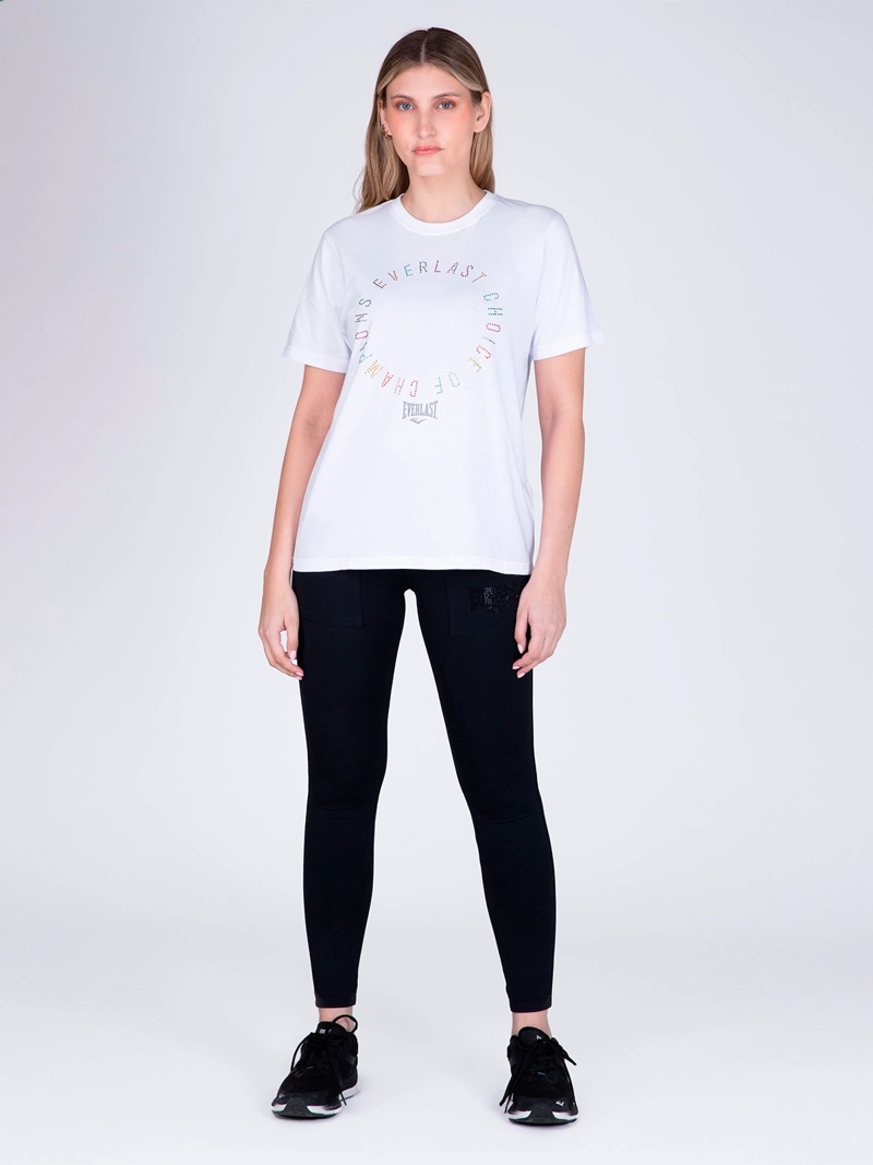 POLERA MANGA CORTA MUJER EVERLAST DRAGO - 2