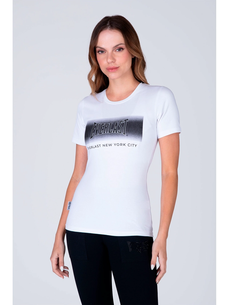 POLERA MANGA CORTA MUJER EVERLAST HABANA - 1
