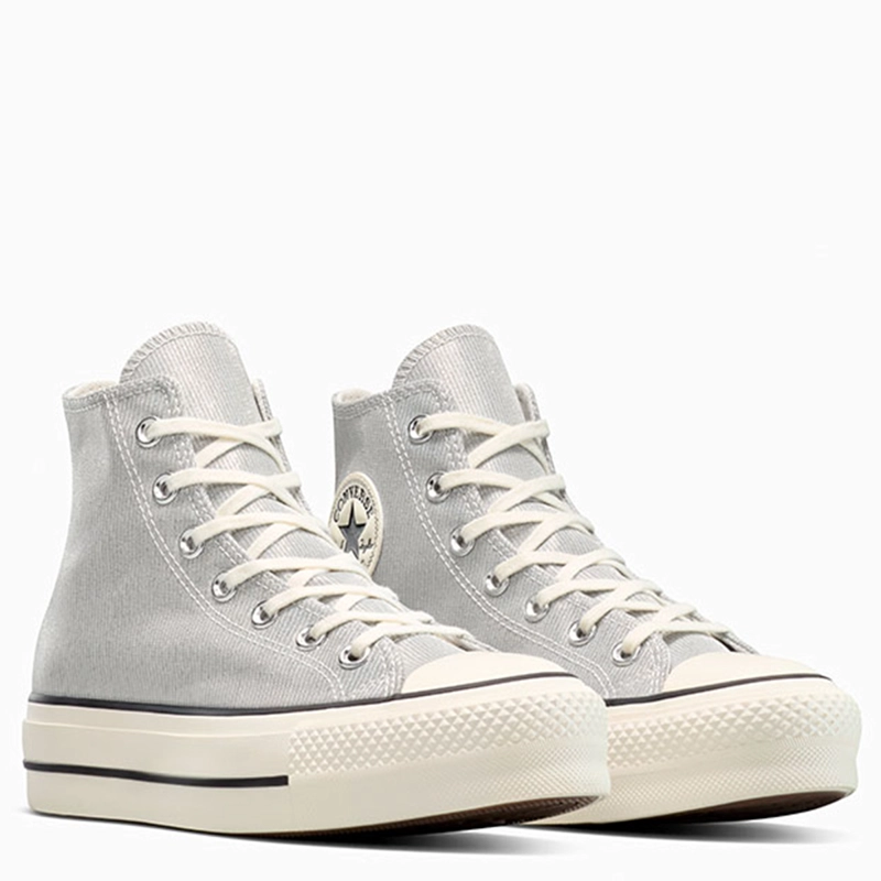 ZAPATILLAS MUJER CONVERSE URBANAS PLATEADO CHUCK TAYLOR ALL STAR LIFT - 2