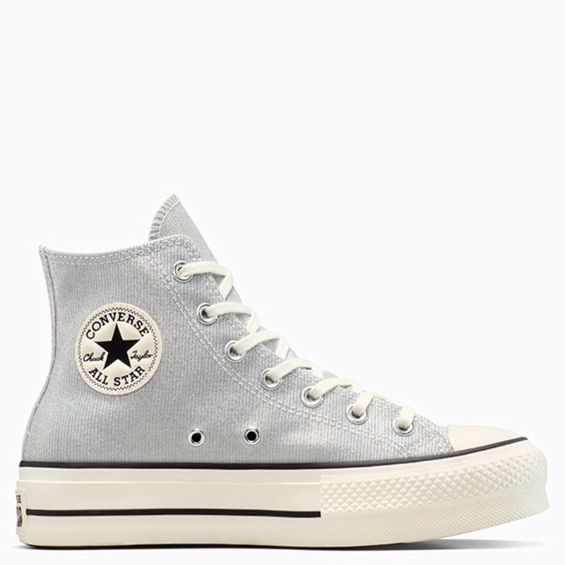 ZAPATILLAS MUJER CONVERSE URBANAS PLATEADO CHUCK TAYLOR ALL STAR LIFT - 1