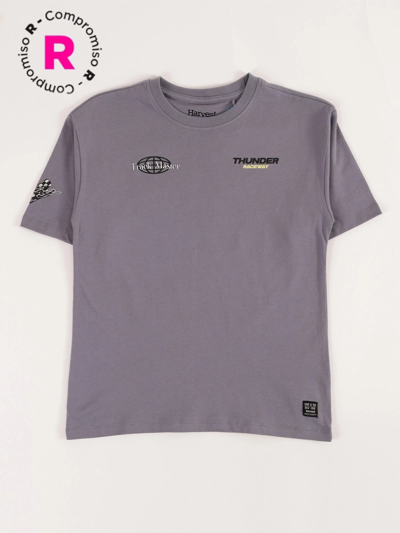POLERA MANGO CORTA ALGODÓN NIÑO HARVEST CARRERA - 1