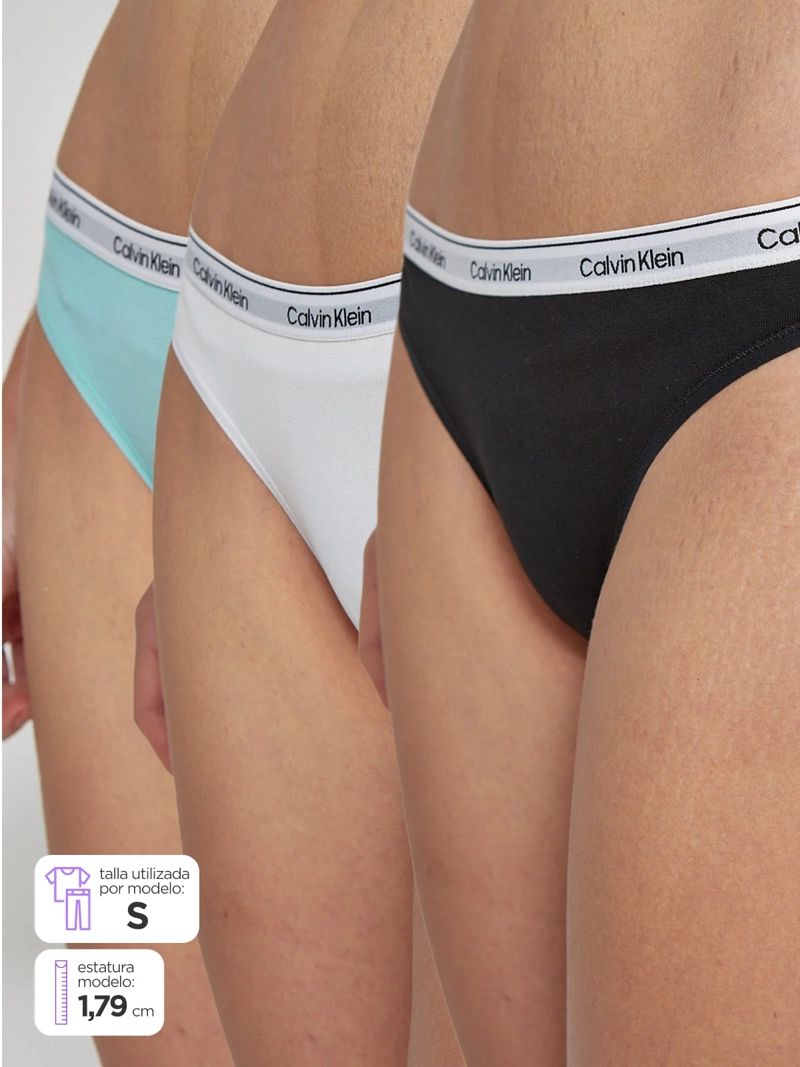 PACK 3 CALZONES CALVIN KLEIN QD5207 - 1