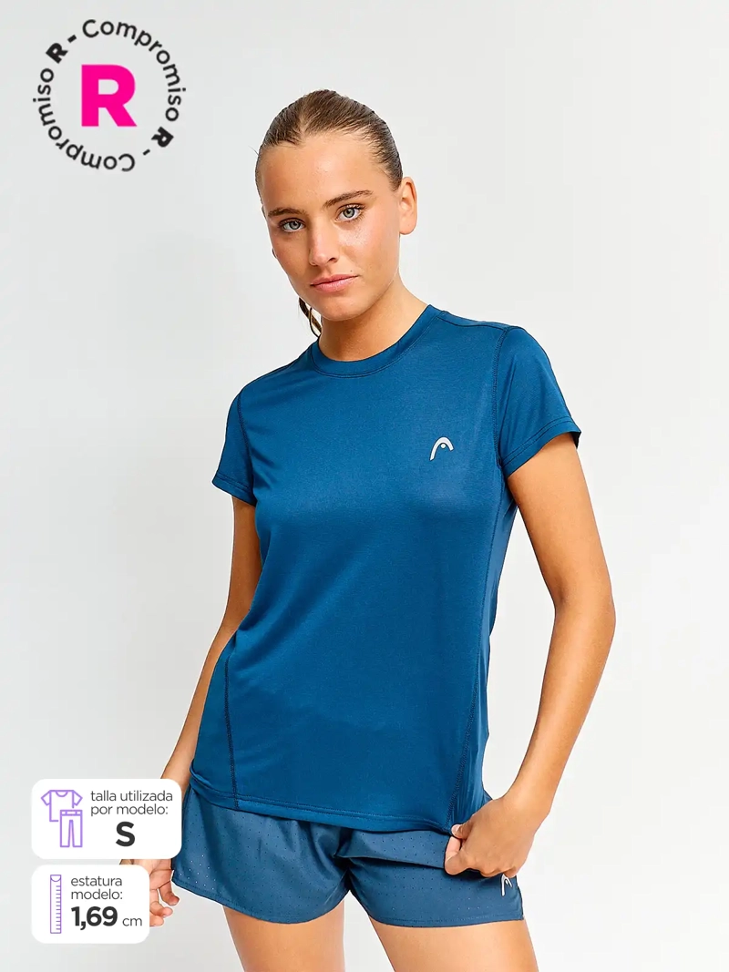 POLERA MANGA CORTA MUJER HEAD BTRAINY