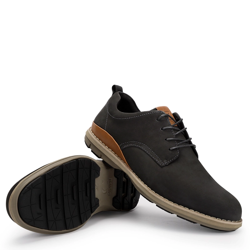 ZAPATILLAS HOMBRE CARDINALE CUERO NEGRO DOZZA-0-23 - 3