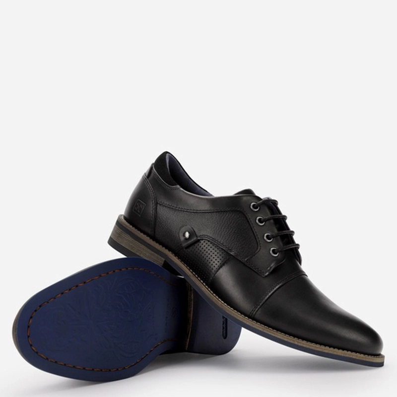 ZAPATOS HOMBRE CARDINAEL NEGRO DENIZEN CUERO - 2