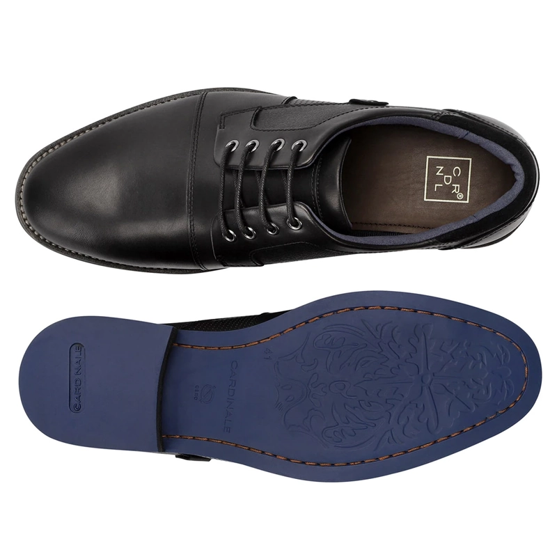 ZAPATOS HOMBRE CARDINAEL NEGRO DENIZEN CUERO - 5