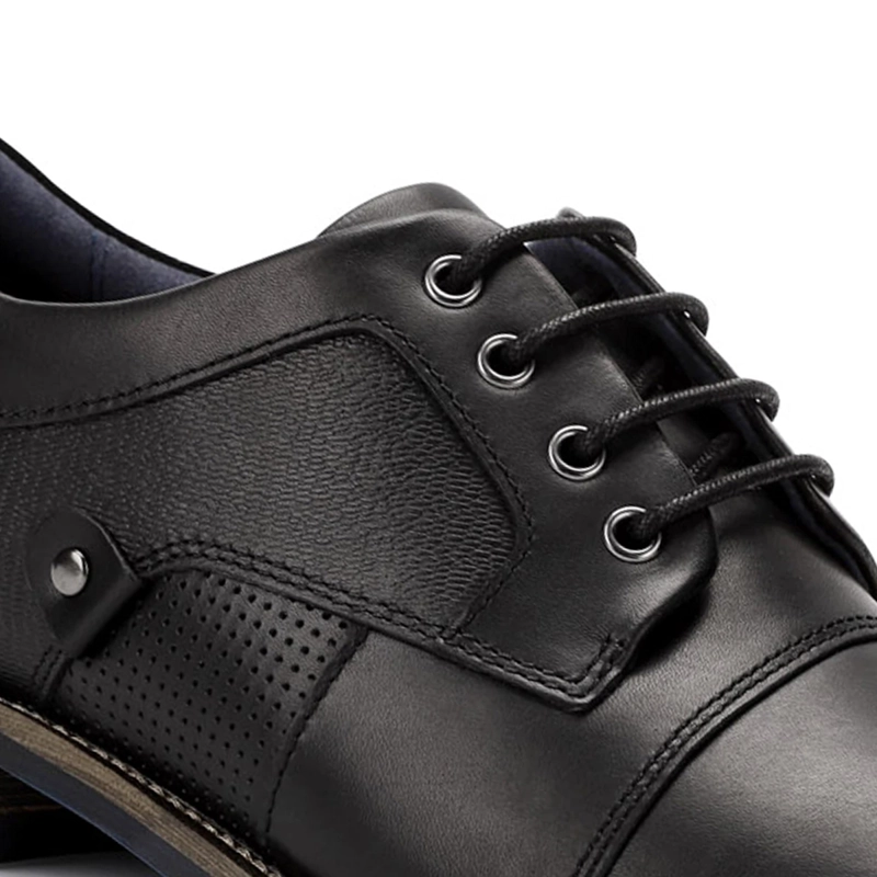 ZAPATOS HOMBRE CARDINAEL NEGRO DENIZEN CUERO - 6