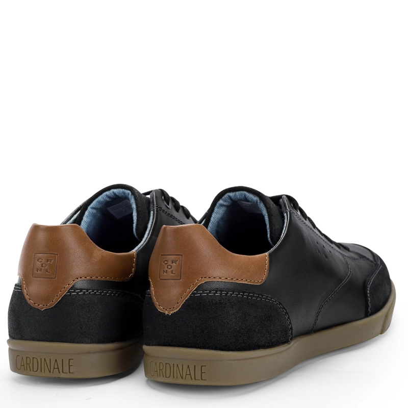 ZAPATILLAS HOMBRE CARDINALE CASUALES NEGRO GROMMET CUERO - 4