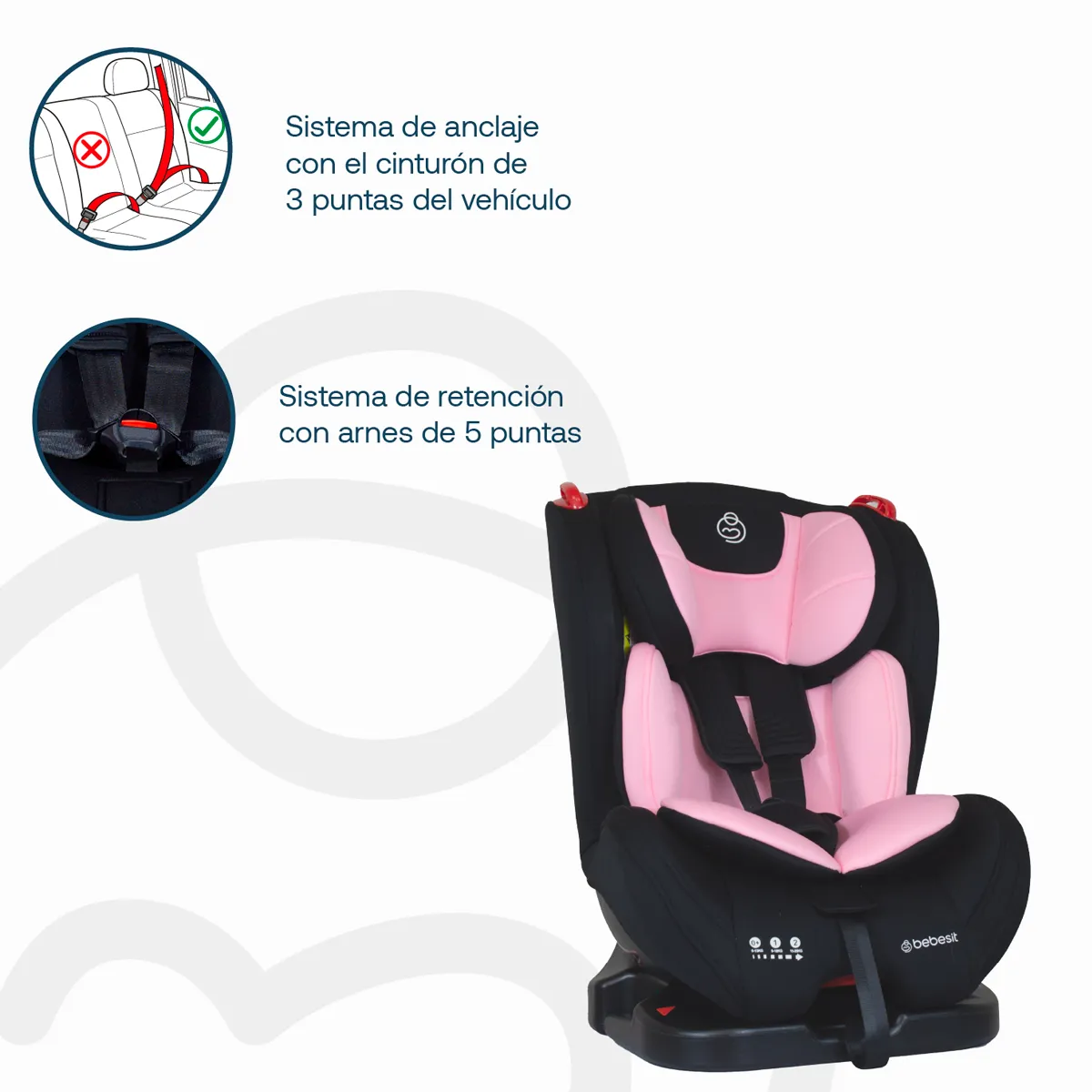 SILLA AUTO ARA NEXT ROSA - 7