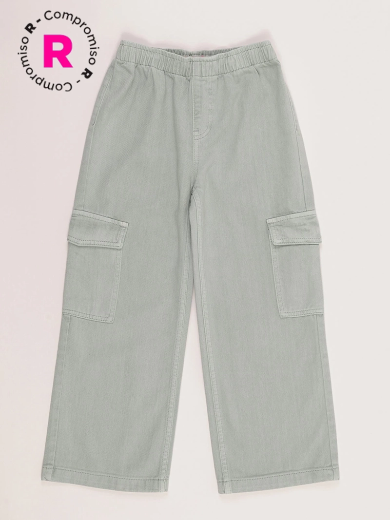 PANTALÓN NIÑA HARVEST ALGODÓN CARGO PULL - 1