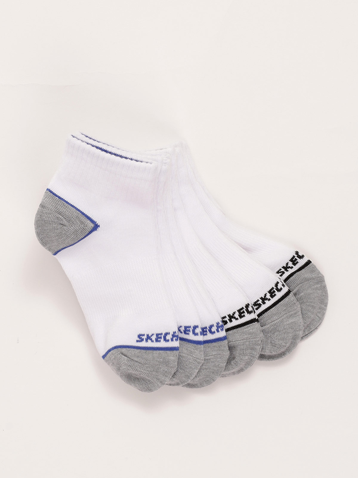 CALCETINES NIÑO SKECHERS PACK X6 BLANCO/AZUL - 3