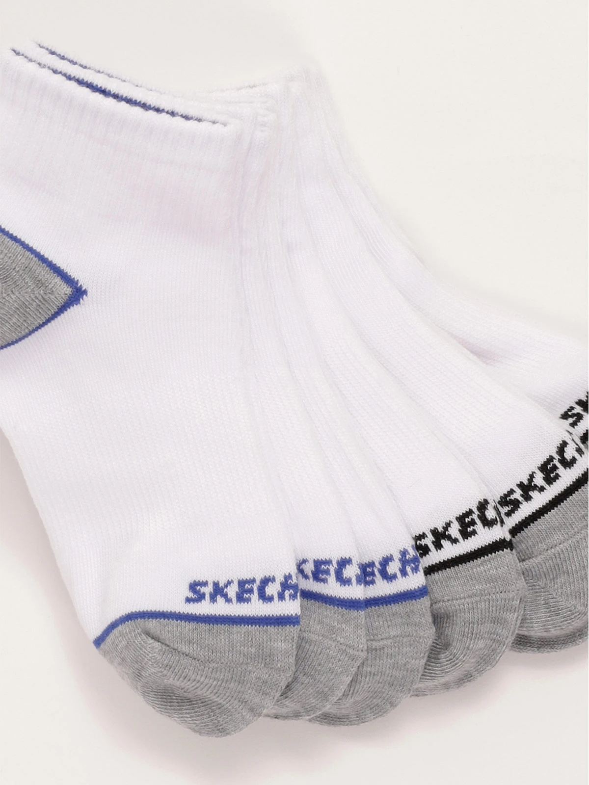 CALCETINES NIÑO SKECHERS PACK X6 BLANCO/AZUL - 4