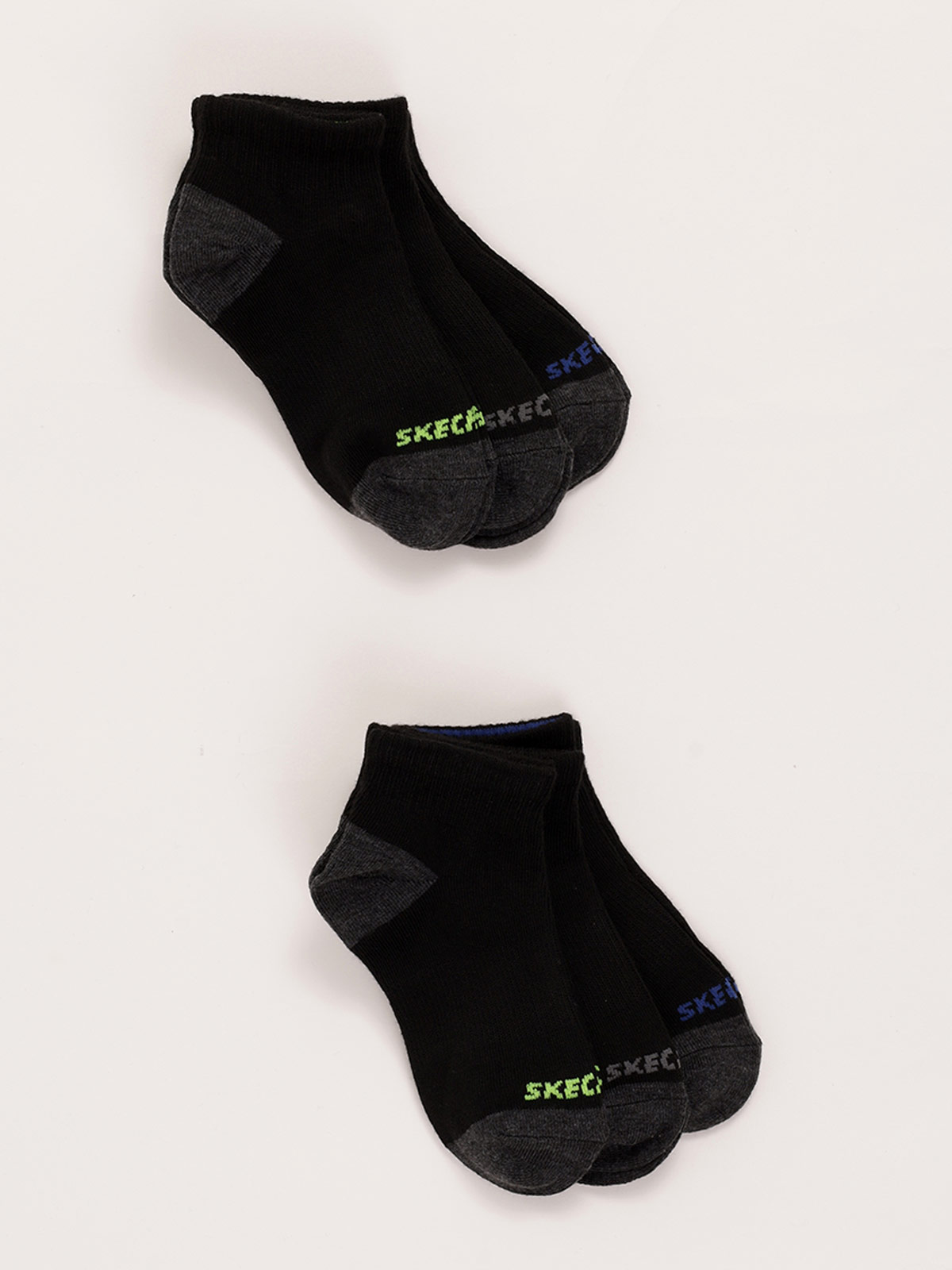 CALCETINES NIÑO SKECHERS PACK X6 NEGRO - 2