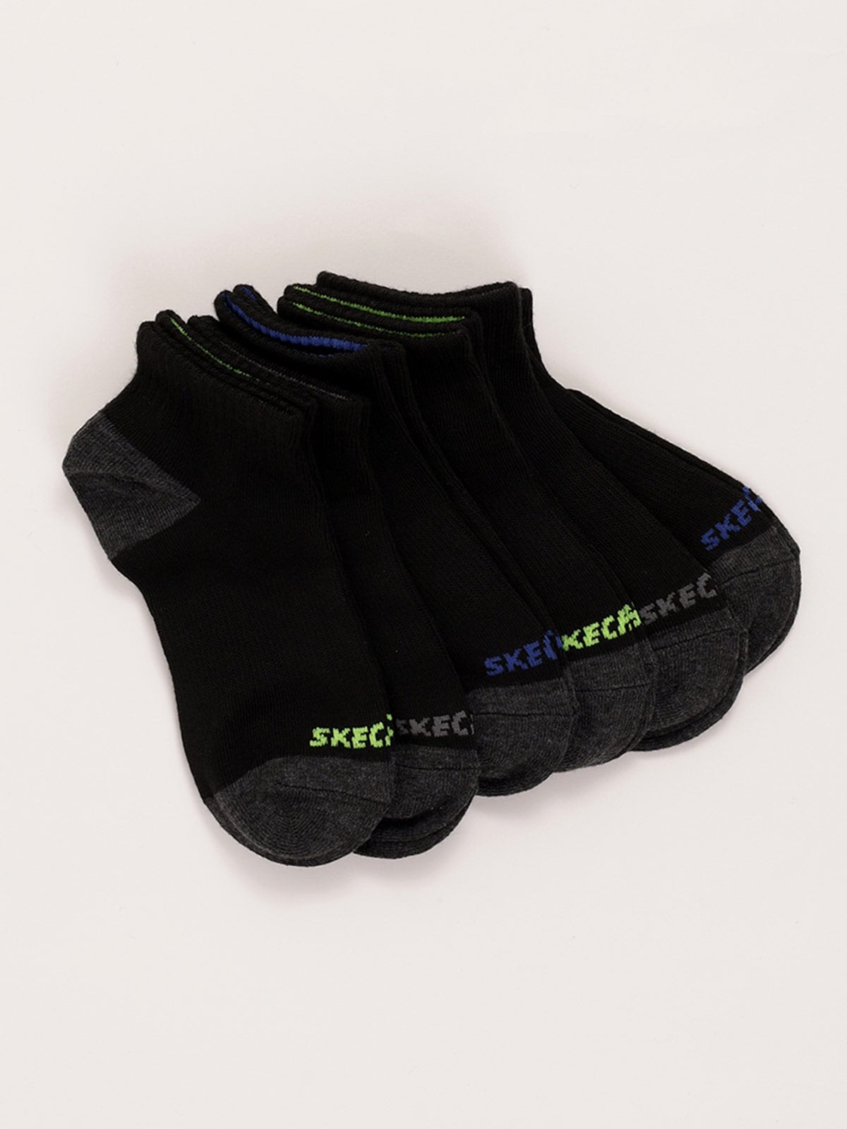 CALCETINES NIÑO SKECHERS PACK X6 NEGRO - 3