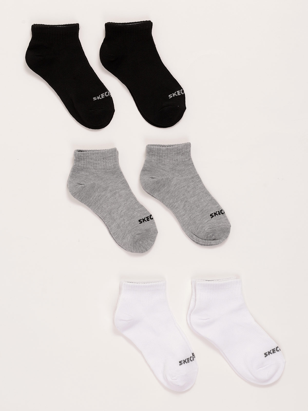 CALCETINES NIÑO SKECHERS PACK X6 BLANCO/NEGRO - 1