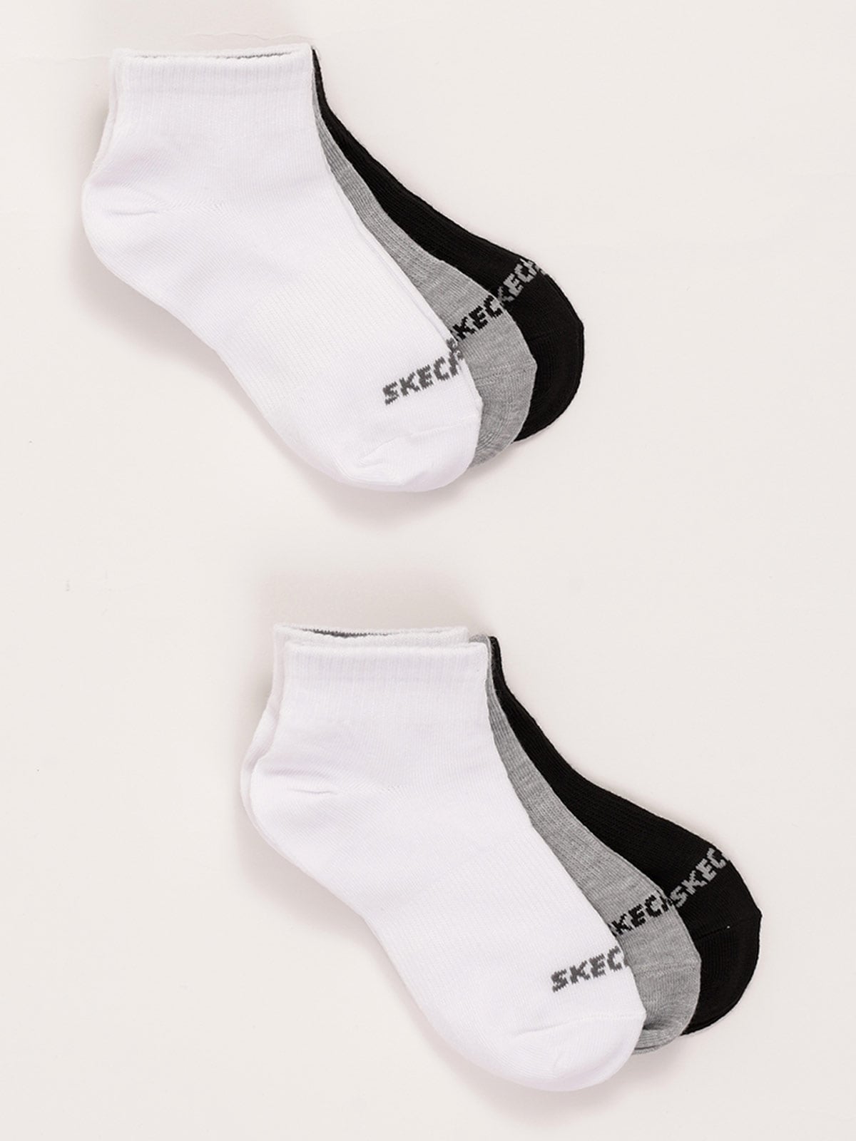CALCETINES NIÑO SKECHERS PACK X6 BLANCO/NEGRO - 2