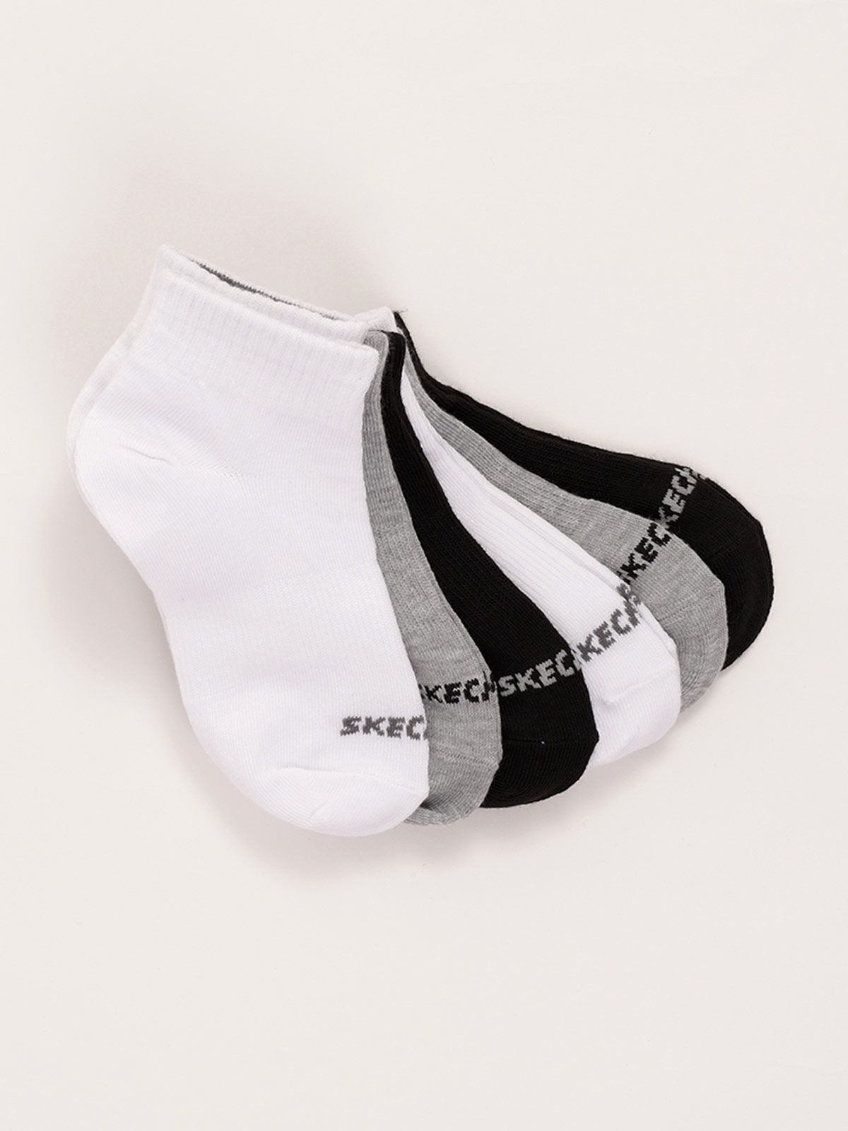 CALCETINES NIÑO SKECHERS PACK X6 BLANCO/NEGRO - 3