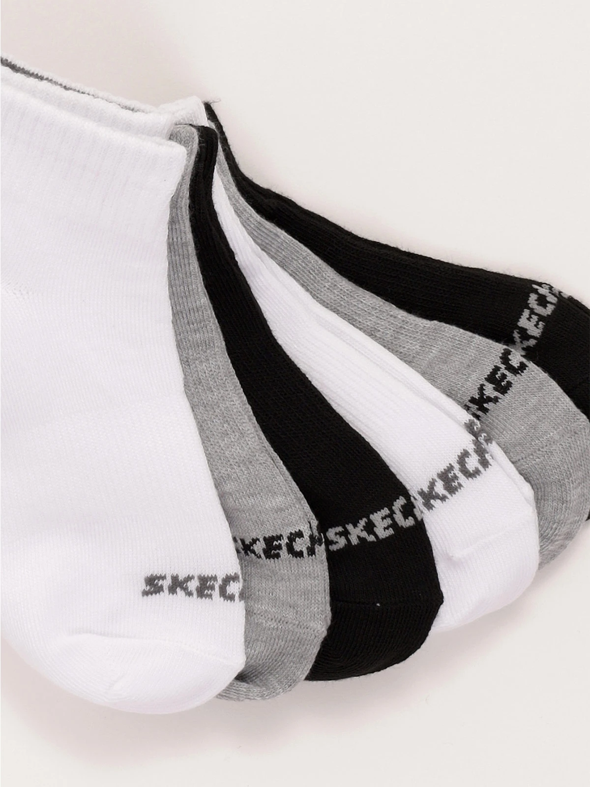 CALCETINES NIÑO SKECHERS PACK X6 BLANCO/NEGRO - 4