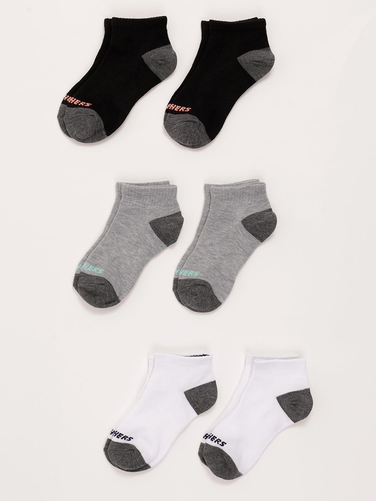 CALCETINES NIÑA SKECHERS PACK X6 BLANCO/AZUL  - 1