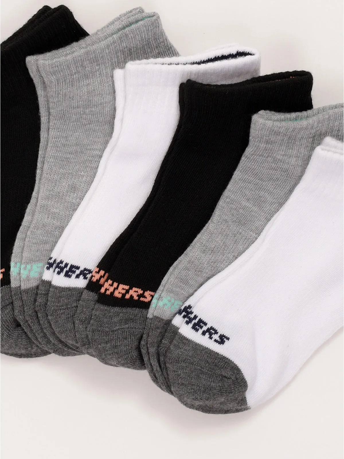 CALCETINES NIÑA SKECHERS PACK X6 BLANCO/AZUL  - 4