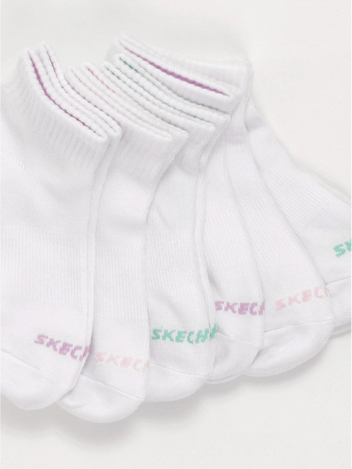 CALCETINES NIÑA SKECHERS PACK X6 BLANCO/ROSADO - 4