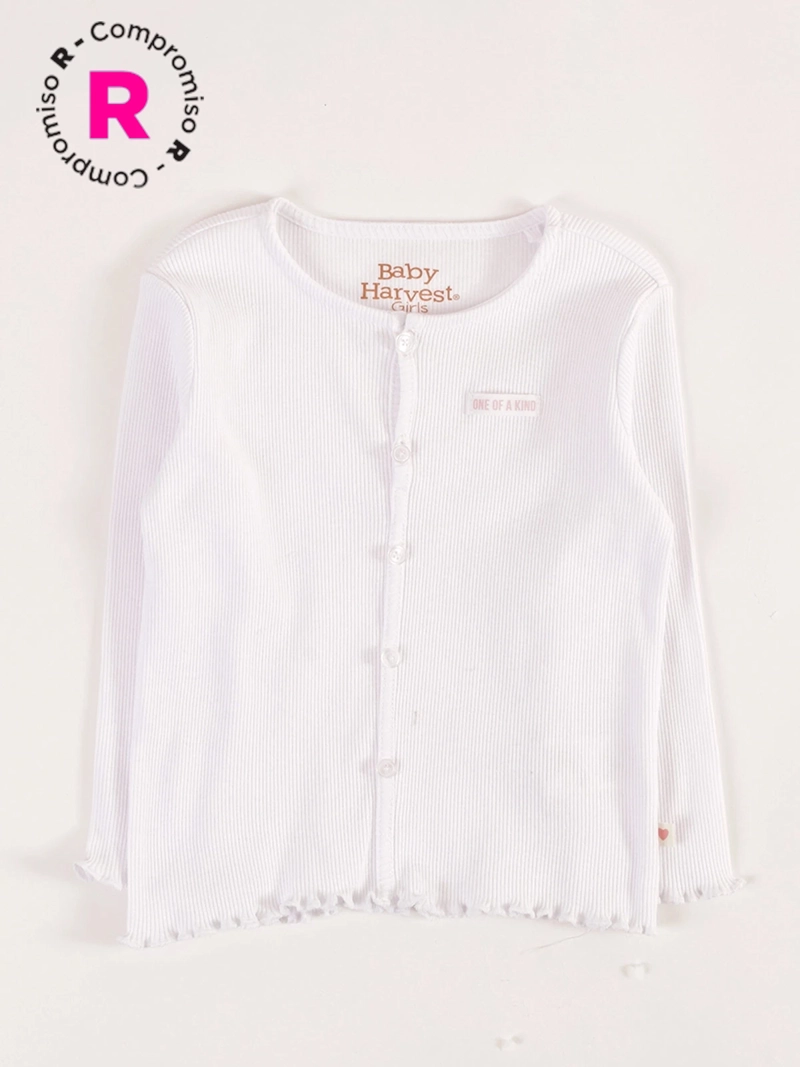 POLERA MANGA LARGA ALGODÓN NIÑA BABY HARVEST RIB - 1