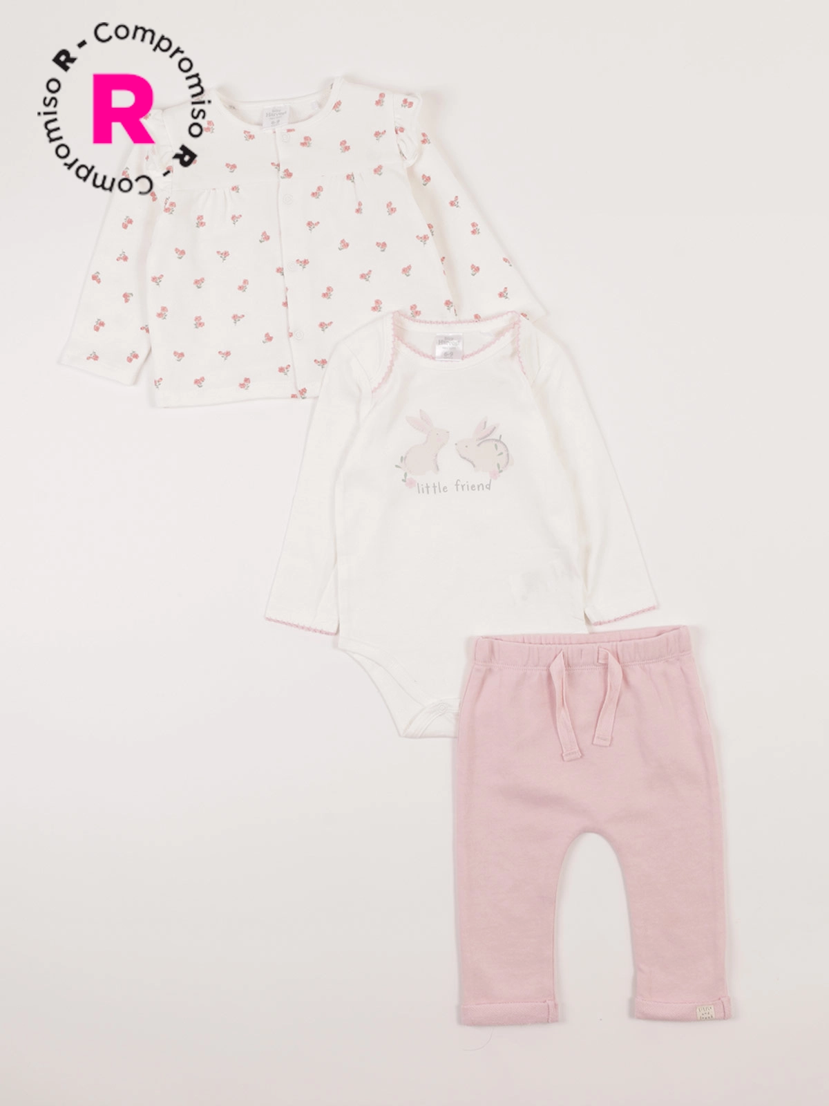 CONJUNTO NIÑA BABY HARVEST ALGODÓN SET RECIÉN NACIDO - 1