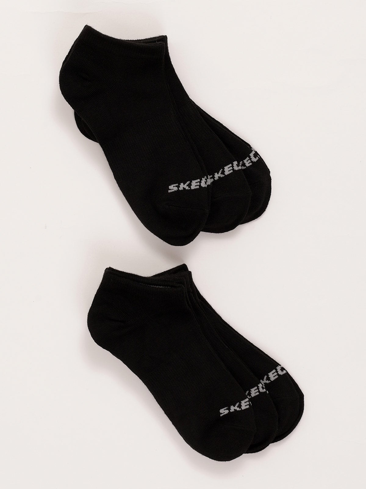 PACK 6 CALCETINES DEPORTIVOS UNISEX SKECHERS NON TERRY LOW CUT NEGRO - 2
