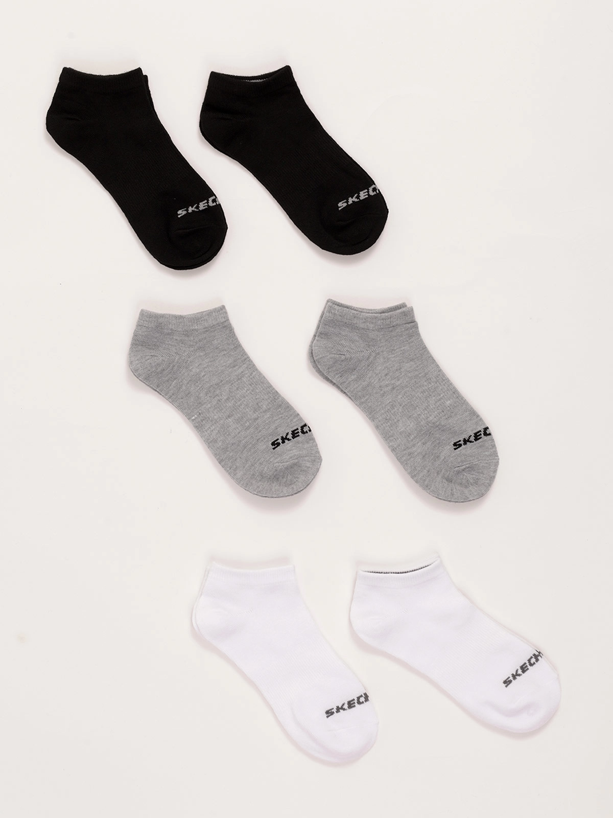 PACK 6 CALCETINES DEPORTIVOS UNISEX SKECHERS NON TERRY LOW CUT NEGRO/BLANCO - 1
