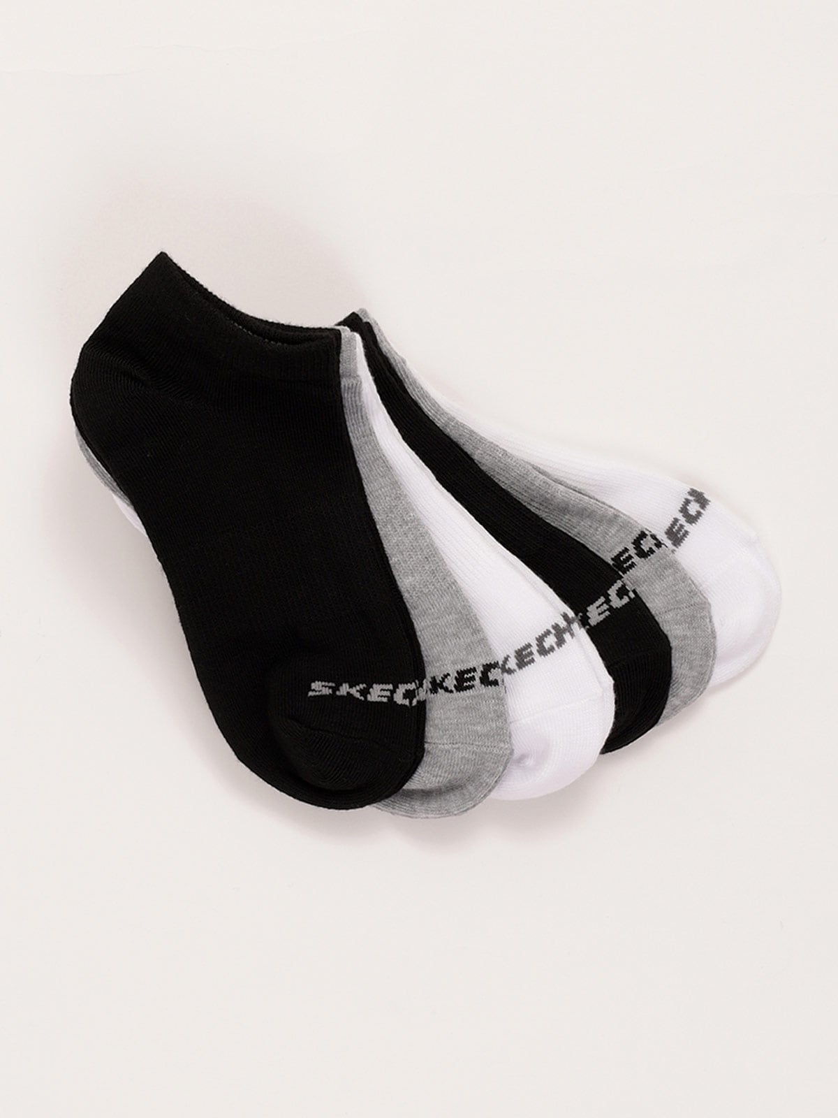 PACK 6 CALCETINES DEPORTIVOS UNISEX SKECHERS NON TERRY LOW CUT NEGRO/BLANCO - 3