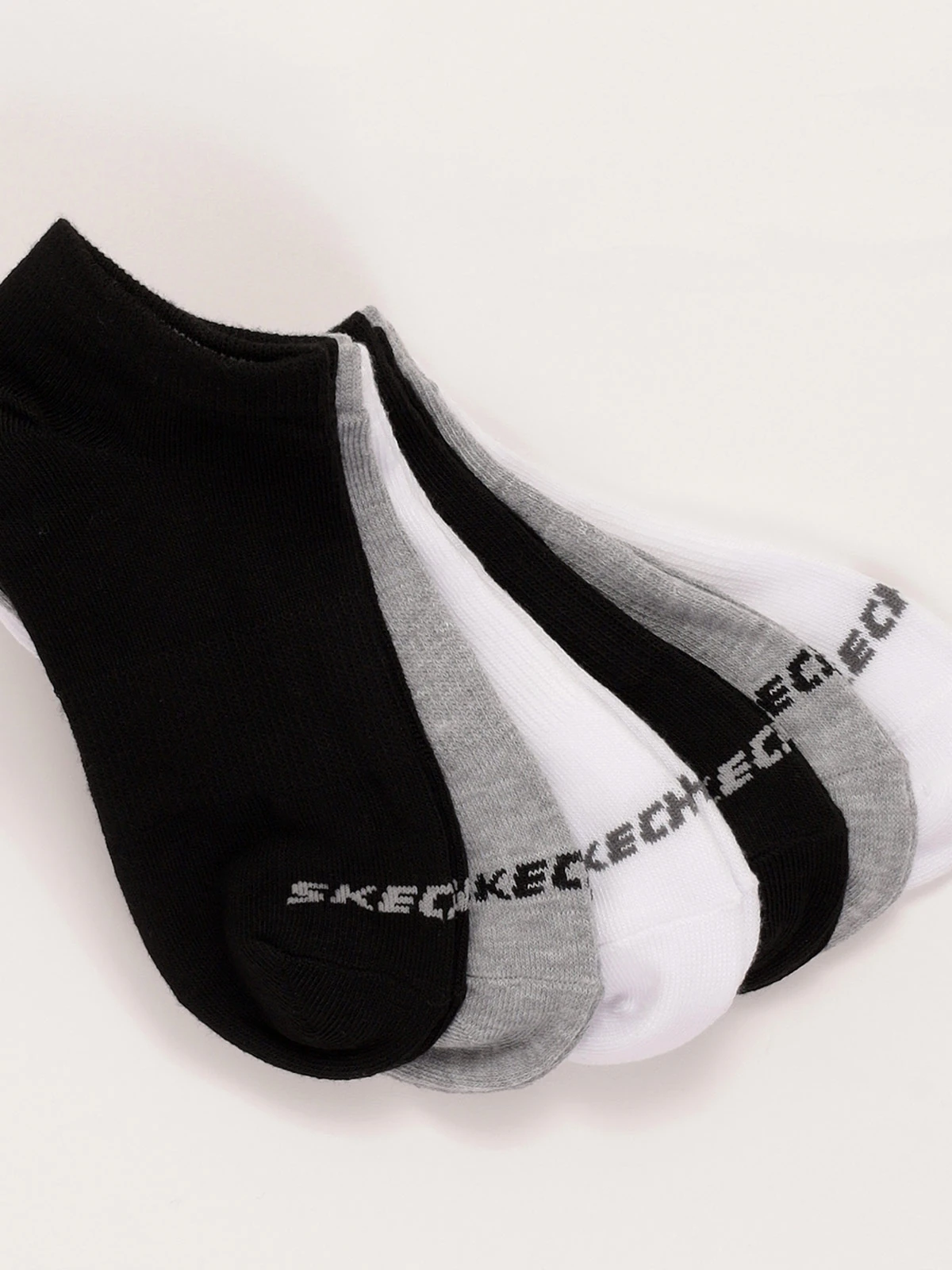 PACK 6 CALCETINES DEPORTIVOS UNISEX SKECHERS NON TERRY LOW CUT NEGRO/BLANCO - 4