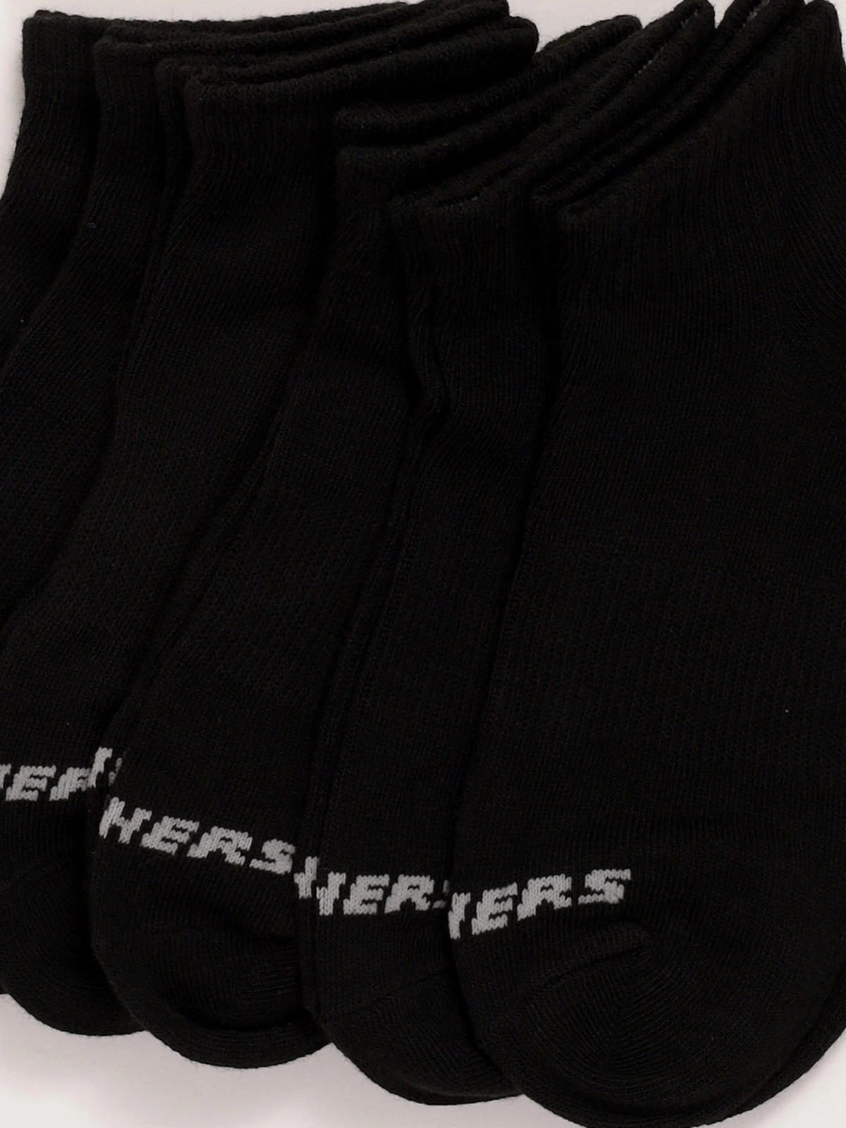 PACK 6 CALCETINES DEPORTIVOS UNISEX SKECHERS NON TERRY QTR CREW NEGRO - 4