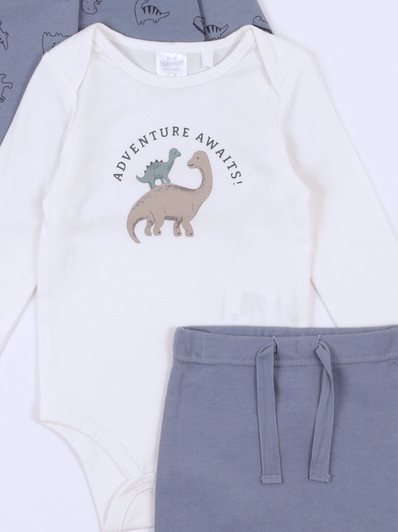 CONJUNTO NIÑO BABY HARVEST ALGODÓN DINOSAURIOS - 3