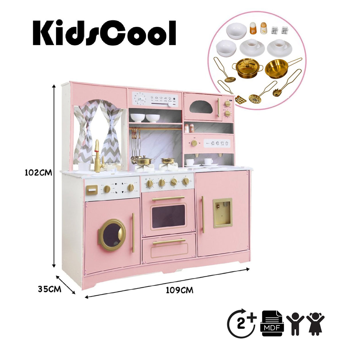 COCINA KIDSCOOL KITCHENETTE ROSADA - 5