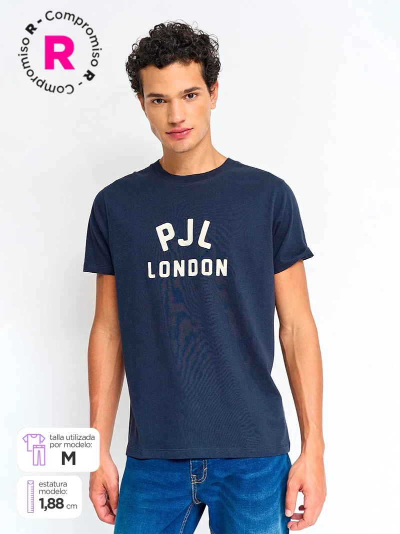 POLERA HOMBRE PEPE JEANS ALGODÓN MANGA CORTA ESTAMPADO