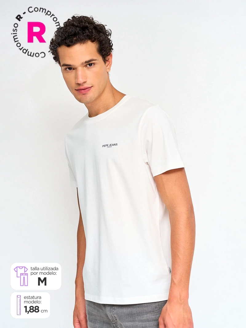 POLERA HOMBRE PEPE JEANS ALGODÓN MANGA CORTA ESTAMPADO - 1