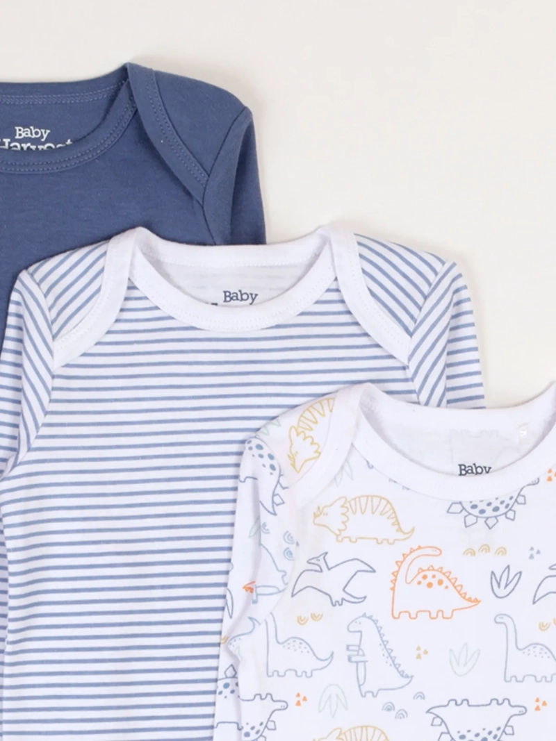 TRIPACK BODIES ALGODÓN NIÑO BABY HARVEST COLORES - 3