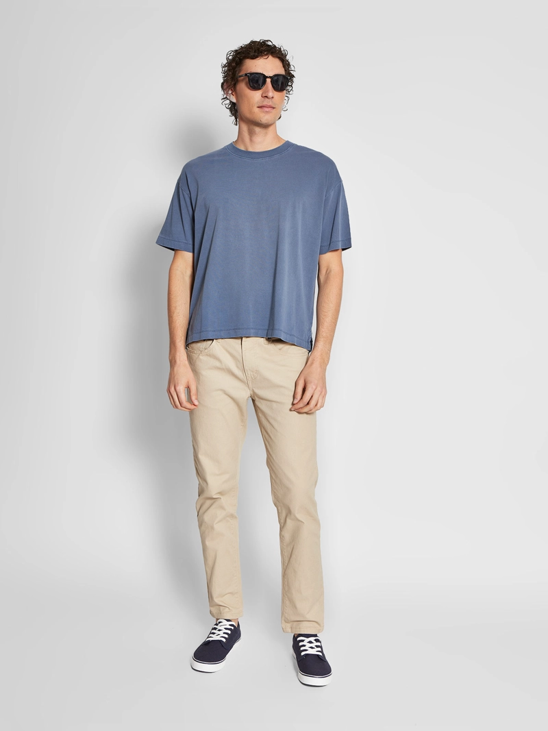 POLERA HOMBRE BARBADOS ALGODÓN MANGA CORTA CALCE BOXY - 4