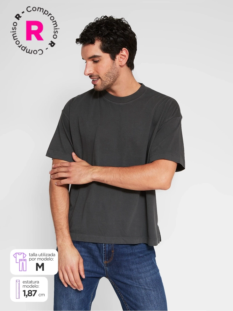 POLERA HOMBRE BARBADOS ALGODÓN MANGA CORTA CALCE BOXY
