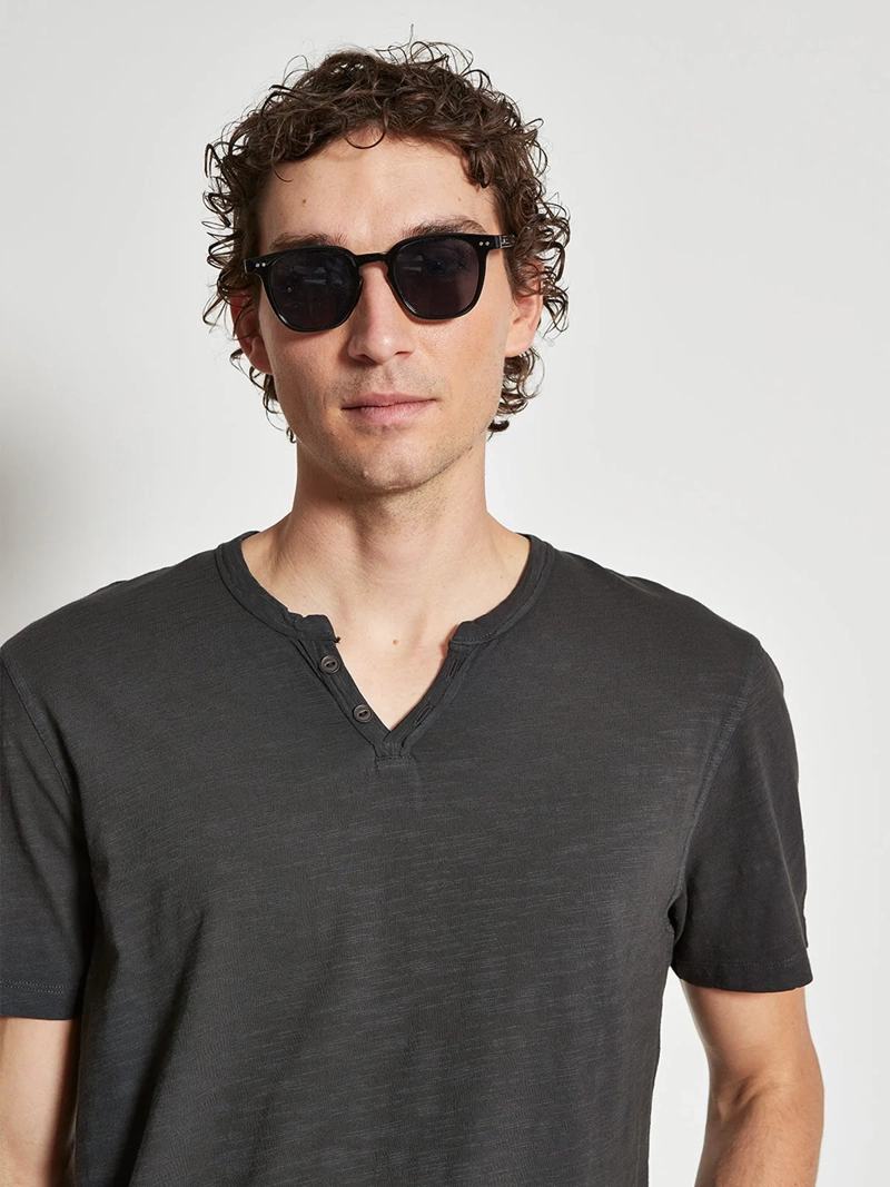 POLERA HOMBRE BARBADOS ALGODÓN CUELLO HENLEY MANGA CORTA - 3