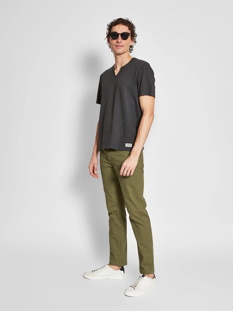 POLERA HOMBRE BARBADOS ALGODÓN CUELLO HENLEY MANGA CORTA - 4