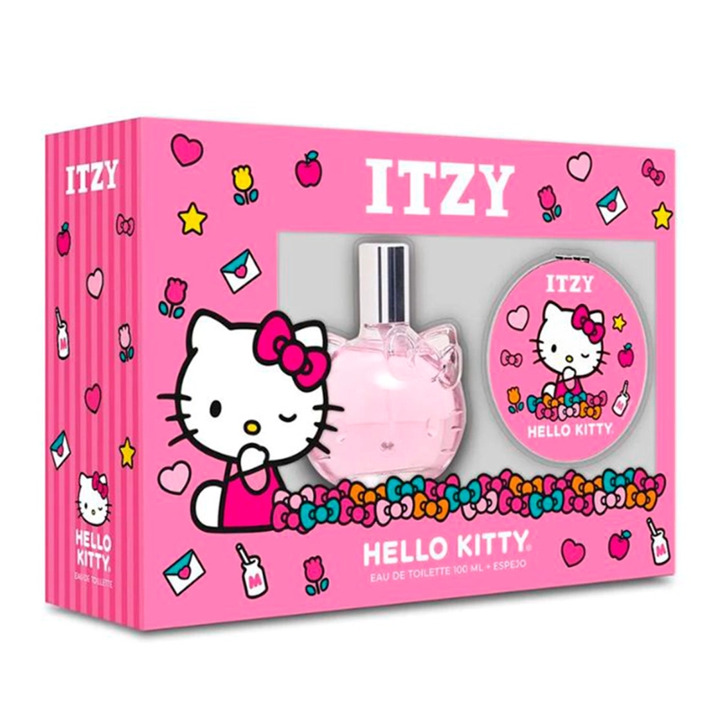 PERFUME ITZY HELLO KITTY NIÑA EDT 100 ML + ESPEJO - 1